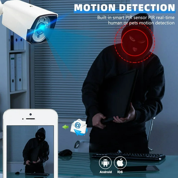 Kit de Surveillance Complet 4K/5MP - Système de Sécurité 8 Caméras HD AHD avec DVR