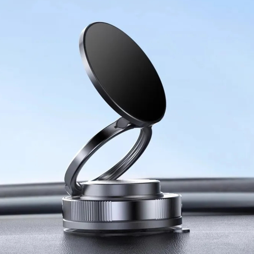 Support Téléphone Magnétique Pliable 2-en-1 Voiture & Bureau avec Ventouse Puissante - Universel et Élégant