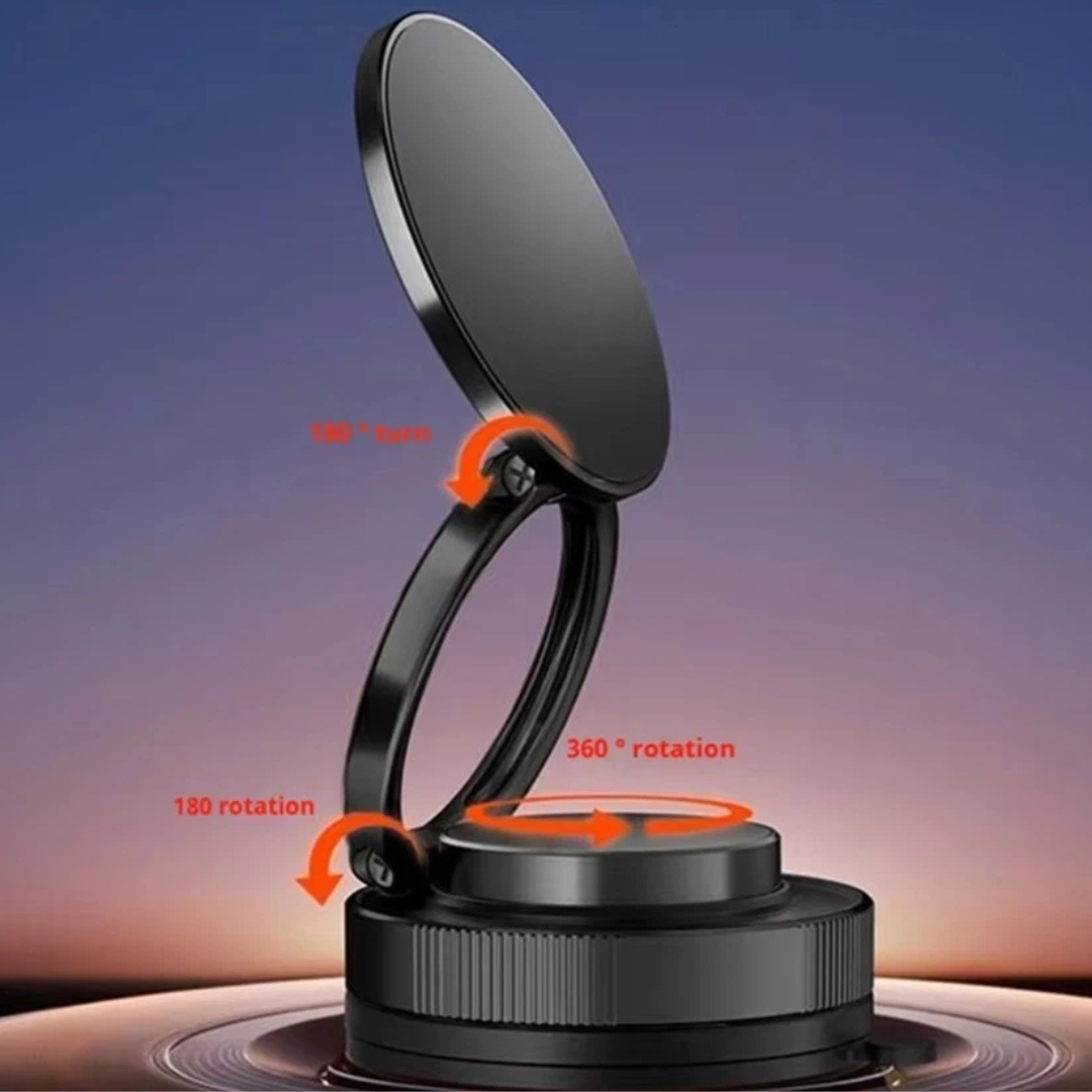 Support Téléphone Magnétique Pliable 2-en-1 Voiture & Bureau avec Ventouse Puissante - Universel et Élégant