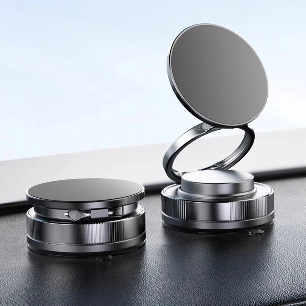 Support Téléphone Magnétique Pliable 2-en-1 Voiture & Bureau avec Ventouse Puissante - Universel et Élégant