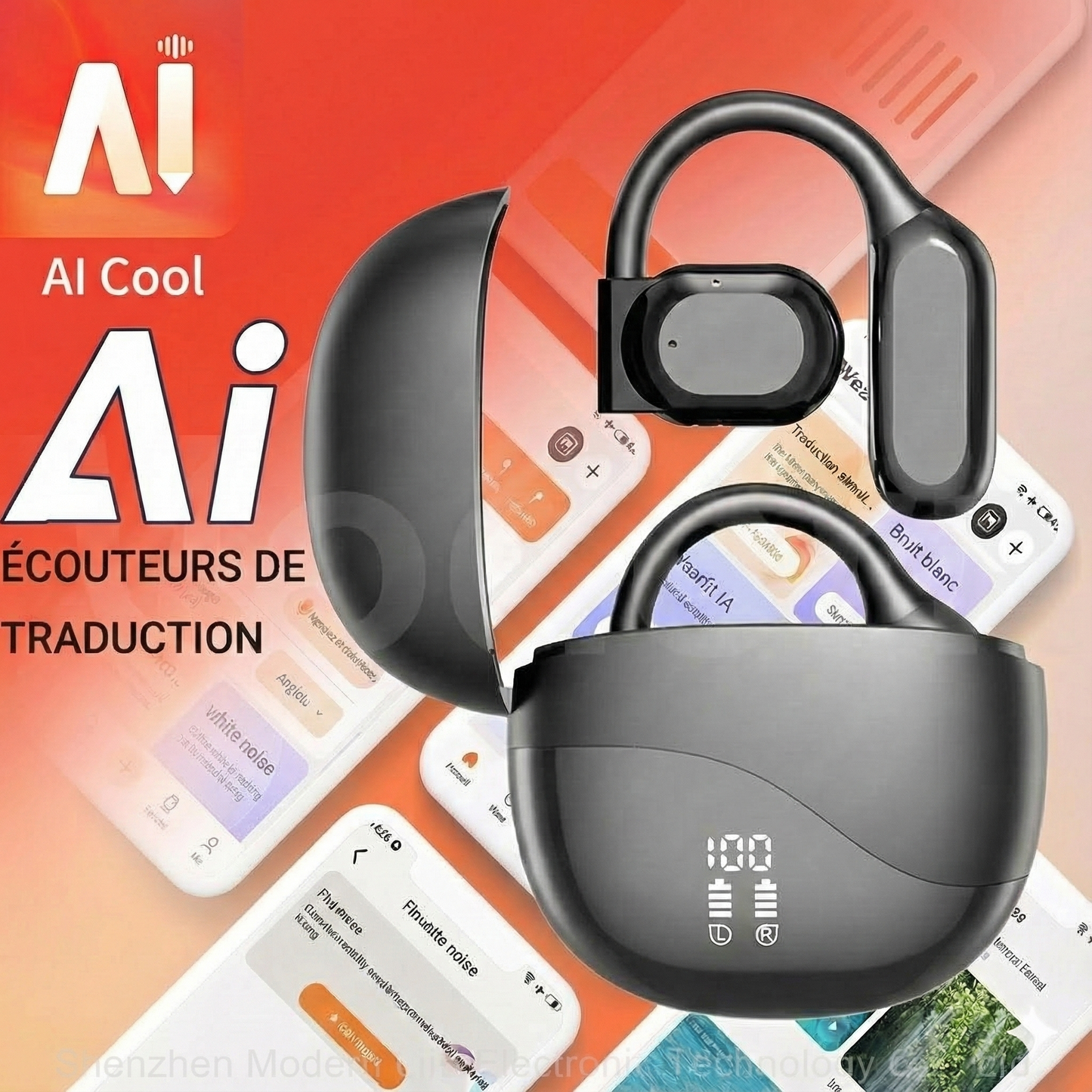 OWS M62 - Écouteurs de Traduction IA (+120 Langues)